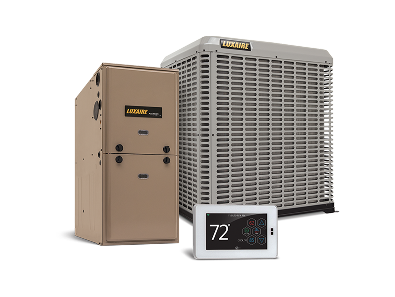 Luxaire HVAC equipment on a white background
